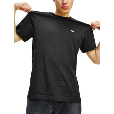 Tommy Hilfiger Tommy Jeans czarny Regular Fit T-shirt męski, Rozmiar L Tommy Hilfiger Tommy Jeans czarny Regular Fit T-shirt męski, Rozmiar L