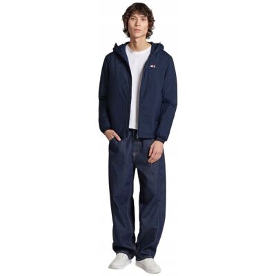 TOMMY JEANS GRANATOWA KURTKA Z KAPTUREM I LOGO NA PIERSI XXL JPA TOMMY JEANS GRANATOWA KURTKA Z KAPTUREM I LOGO NA PIERSI XXL JPA