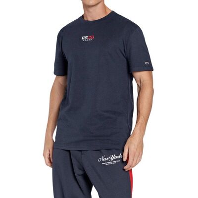 Tommy Hilfiger Tommy Jeans Regular Fit T-shirt męski granatowy, Rozmiar L Tommy Hilfiger Tommy Jeans Regular Fit T-shirt męski granatowy, Rozmiar L