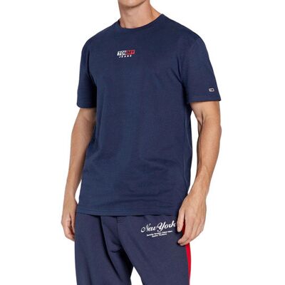 Tommy Hilfiger Tommy Jeans Regular Fit T-shirt męski niebieski, Rozmiar L Tommy Hilfiger Tommy Jeans Regular Fit T-shirt męski niebieski, Rozmiar L