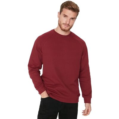 TRENDYOL MAN BLUZA MĘSKA BORDOWA DŁUGI RĘKAW OKRĄGŁY DEKOLT S 5DA TRENDYOL MAN BLUZA MĘSKA BORDOWA DŁUGI RĘKAW OKRĄGŁY DEKOLT S 5DA