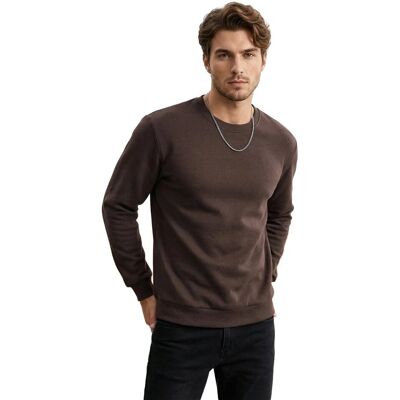 TRENDYOL MAN BLUZA MĘSKA BRĄZOWA Z OKRĄGŁYM DEKOLTEM DŁUGI RĘKAW XL 5DA TRENDYOL MAN BLUZA MĘSKA BRĄZOWA Z OKRĄGŁYM DEKOLTEM DŁUGI RĘKAW XL 5DA