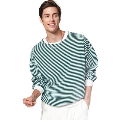 TRENDYOL MAN BLUZA MĘSKA W PASKI Z OKRĄGŁYM DEKOLTEM DŁUGI RĘKAW XL 5DA TRENDYOL MAN BLUZA MĘSKA W PASKI Z OKRĄGŁYM DEKOLTEM DŁUGI RĘKAW XL 5DA
