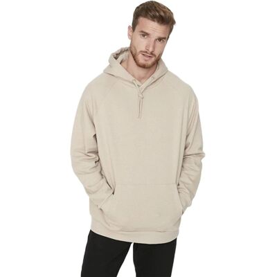 TRENDYOL MAN BLUZA MĘSKA Z KAPTUREM BEŻOWA Z KIESZENIĄ KANGURKĄ 5DA TRENDYOL MAN BLUZA MĘSKA Z KAPTUREM BEŻOWA Z KIESZENIĄ KANGURKĄ 5DA