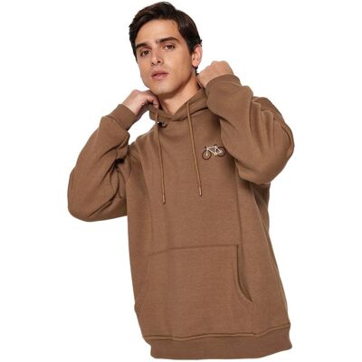TRENDYOL MAN BLUZA MĘSKA Z KAPTUREM BRĄZOWA Z NASZYWKĄ ROWER M 5DA TRENDYOL MAN BLUZA MĘSKA Z KAPTUREM BRĄZOWA Z NASZYWKĄ ROWER M 5DA