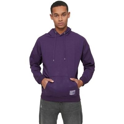 TRENDYOL MAN BLUZA MĘSKA Z KAPTUREM FIOLETOWA Z NADRUKIEM M 5DA TRENDYOL MAN BLUZA MĘSKA Z KAPTUREM FIOLETOWA Z NADRUKIEM M 5DA