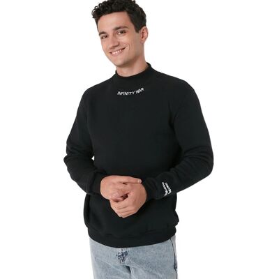 TRENDYOL MAN CZARNA BLUZA MĘSKA Z DŁUGIM RĘKAWEM I STÓJKĄ XXL 5DA TRENDYOL MAN CZARNA BLUZA MĘSKA Z DŁUGIM RĘKAWEM I STÓJKĄ XXL 5DA
