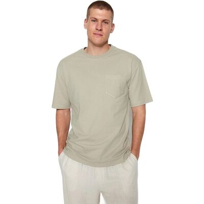 Inny producent TRENDYOL MAN MĘSKI T-SHIRT BEŻOWY Z KIESZONKĄ DEKOLT OKRĄGŁY S 5DA Inny producent TRENDYOL MAN MĘSKI T-SHIRT BEŻOWY Z KIESZONKĄ DEKOLT OKRĄGŁY S 5DA