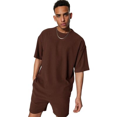 Inny producent TRENDYOL MAN MĘSKI T-SHIRT BRĄZOWY Z FAKTURĄ BEZ NADRUKU XXL 5DA Inny producent TRENDYOL MAN MĘSKI T-SHIRT BRĄZOWY Z FAKTURĄ BEZ NADRUKU XXL 5DA