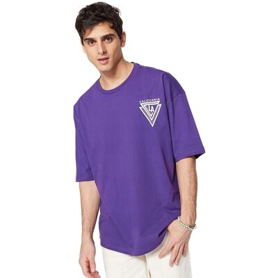 TRENDYOL MAN MĘSKI T-SHIRT FIOLETOWY Z NADRUKIEM CALIFORNIA LA XL 5DA TRENDYOL MAN MĘSKI T-SHIRT FIOLETOWY Z NADRUKIEM CALIFORNIA LA XL 5DA