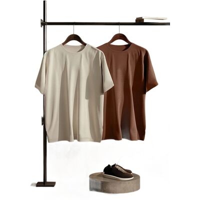 Inny producent TRENDYOL MAN T-SHIRT MĘSKI BIAŁY LUB BRĄZOWY OKRĄGŁY DEKOLT XS 5DA Inny producent TRENDYOL MAN T-SHIRT MĘSKI BIAŁY LUB BRĄZOWY OKRĄGŁY DEKOLT XS 5DA
