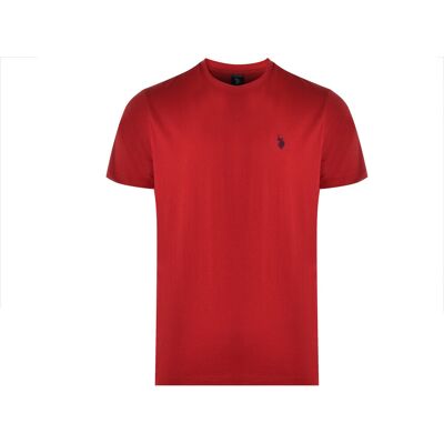 U.S. POLO ASSN. - T-SHIRT MĘSKI CREW NECK - CZERWONY XXL U.S. POLO ASSN. - T-SHIRT MĘSKI CREW NECK - CZERWONY XXL