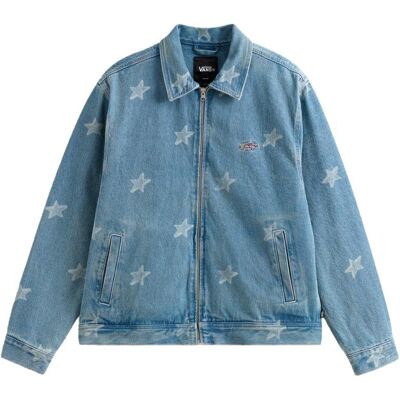 Vans Kurtka Męska jeansowa Pomona Denim Station Jacket Stonewash/Blue VN000T6QCDX1 S Vans Kurtka Męska jeansowa Pomona Denim Station Jacket Stonewash/Blue VN000T6QCDX1 S