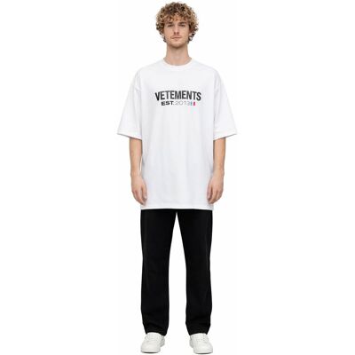 Inny producent VETEMENTS BIAŁY T SHIRT Z NADRUKIEM LOGO 2013 BAWEŁNA XL 1I2D Inny producent VETEMENTS BIAŁY T SHIRT Z NADRUKIEM LOGO 2013 BAWEŁNA XL 1I2D