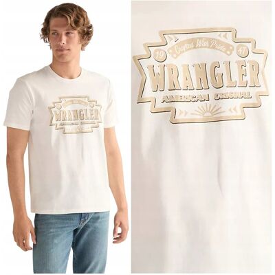 Wrangler Americana Tee biała koszulka bawełniana męska t-shirt logo 3XL Wrangler Americana Tee biała koszulka bawełniana męska t-shirt logo 3XL