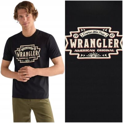 Wrangler AMERICANA TEE czarna koszulka bawełniana męska t-shirt logo 3XL Wrangler AMERICANA TEE czarna koszulka bawełniana męska t-shirt logo 3XL