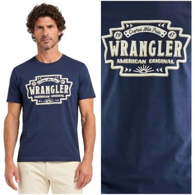 Wrangler AMERICANA TEE granatowa koszulka bawełniana męska t-shirt logo 3XL Wrangler AMERICANA TEE granatowa koszulka bawełniana męska t-shirt logo 3XL