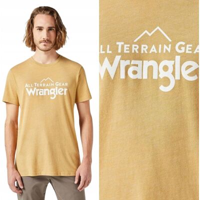 Wrangler ATG LOGO TEE Antelope BEŻOWA KOSZULKA T-SHIRT Z LOGO REGULAR S Wrangler ATG LOGO TEE Antelope BEŻOWA KOSZULKA T-SHIRT Z LOGO REGULAR S