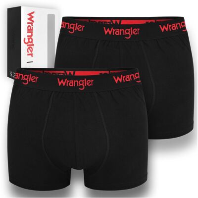 Wrangler Bokserki Męskie TRUNK Bawełna 22055 2 sztuki Czarne Rozmiar M Wrangler Bokserki Męskie TRUNK Bawełna 22055 2 sztuki Czarne Rozmiar M