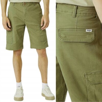 Wrangler CASEY JONES CARGO SHORTS Tone Green KRÓTKIE ZIELONE SPODENKI W30 Wrangler CASEY JONES CARGO SHORTS Tone Green KRÓTKIE ZIELONE SPODENKI W30