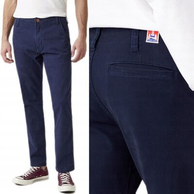 Wrangler CASEY JONES CHINO Dark Sapphire GRANATOWE CHINOSY W30 L32 Wrangler CASEY JONES CHINO Dark Sapphire GRANATOWE CHINOSY W30 L32