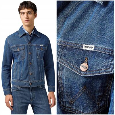 Wrangler CLASSIC JACKET Stonewash DżINS kurtka jeansowa męska katana S Wrangler CLASSIC JACKET Stonewash DżINS kurtka jeansowa męska katana S