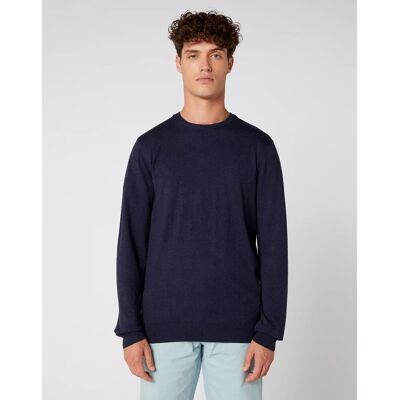 Wrangler Crew Kint Męski Sweter Navy W8A0Pd114-S Wrangler Crew Kint Męski Sweter Navy W8A0Pd114-S