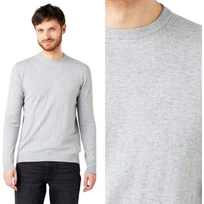 Wrangler CREWNECK KNIT Mid Grey Melee SZARY MELANŻ LEKKI SWETER REGULAR M Wrangler CREWNECK KNIT Mid Grey Melee SZARY MELANŻ LEKKI SWETER REGULAR M