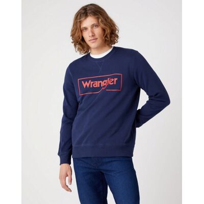 Inny producent Wrangler Frame Logo Crew Męska Bluza Klasyczna Nadruk Navy W662Ha114-2Xl Inny producent Wrangler Frame Logo Crew Męska Bluza Klasyczna Nadruk Navy W662Ha114-2Xl