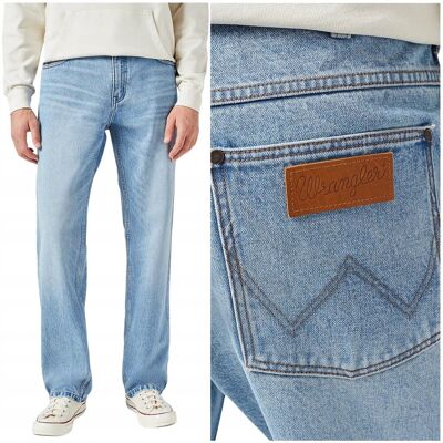 Wrangler FRONTIER Rattle luźne proste spodnie jeansowe bez streczu W30 L32 Wrangler FRONTIER Rattle luźne proste spodnie jeansowe bez streczu W30 L32