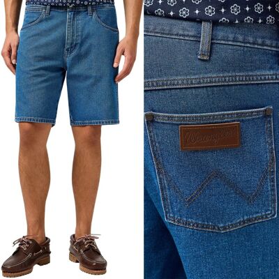 Wrangler FRONTIER SHORT Dark LUŹNE KRÓTKIE SPODENKI JEANSOWE SZORTY W32 Wrangler FRONTIER SHORT Dark LUŹNE KRÓTKIE SPODENKI JEANSOWE SZORTY W32