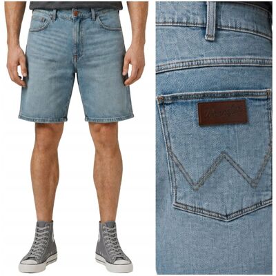 Wrangler FRONTIER SHORT Spring luźne krótkie spodenki jeansowe szorty W32 Wrangler FRONTIER SHORT Spring luźne krótkie spodenki jeansowe szorty W32
