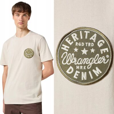 Wrangler GRAPHIC TEE Stone BEŻOWA BAWEŁNIANA KOSZULKA T-SHIRT LOGO S Wrangler GRAPHIC TEE Stone BEŻOWA BAWEŁNIANA KOSZULKA T-SHIRT LOGO S