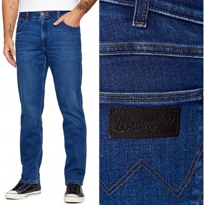 Wrangler Greensboro Olympia Free To Stretch Ciemny Miękki Dżins W32 L30 Wrangler Greensboro Olympia Free To Stretch Ciemny Miękki Dżins W32 L30