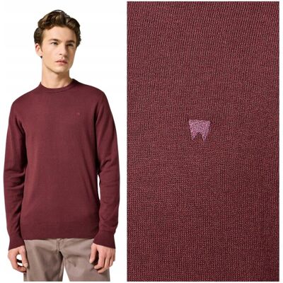 Wrangler KNIT SWEATER Dahlia bawełniany męski sweter z dodatkiem wełny 4XL Wrangler KNIT SWEATER Dahlia bawełniany męski sweter z dodatkiem wełny 4XL