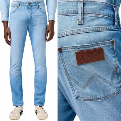 Wrangler LARSTON SLIM Slate LIGHTWEIGHT cienkie spodnie jeansowe W33 L32 Wrangler LARSTON SLIM Slate LIGHTWEIGHT cienkie spodnie jeansowe W33 L32