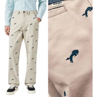 Wrangler PANT CRITTER Plaza Taupe luźne chinosy spodnie materiałowe W30 L34 Wrangler PANT CRITTER Plaza Taupe luźne chinosy spodnie materiałowe W30 L34