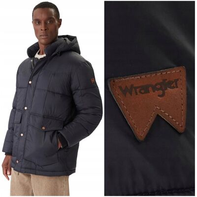Wrangler Parka Jacket czarna ciepła gruba kurtka puchowa z kapturem L Wrangler Parka Jacket czarna ciepła gruba kurtka puchowa z kapturem L