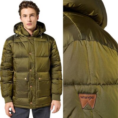 Wrangler PARKA JACKET Ivy Green ZIELONA GRUBA KURTKA PUCHOWA Z KAPTUREM S Wrangler PARKA JACKET Ivy Green ZIELONA GRUBA KURTKA PUCHOWA Z KAPTUREM S