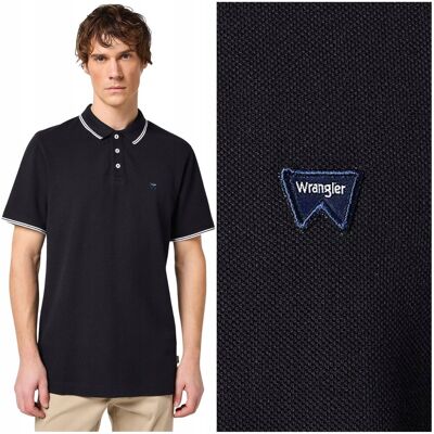 Wrangler POLO SHIRT Black bawełniana koszulka polo męska małe logo XXL Wrangler POLO SHIRT Black bawełniana koszulka polo męska małe logo XXL