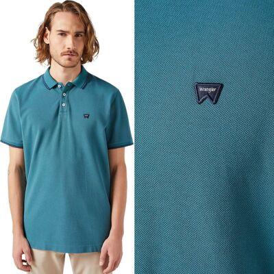 Wrangler POLO SHIRT Hydro ZIELONA BAWEŁNIANA POLÓWKA MAŁE LOGO S Wrangler POLO SHIRT Hydro ZIELONA BAWEŁNIANA POLÓWKA MAŁE LOGO S