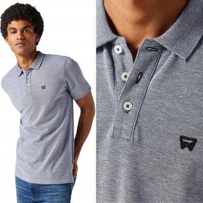 Wrangler POLO SHIRT Navy BAWEŁNIANA POLÓWKA POLO LOGO MELANŻ REGULAR XXL Wrangler POLO SHIRT Navy BAWEŁNIANA POLÓWKA POLO LOGO MELANŻ REGULAR XXL