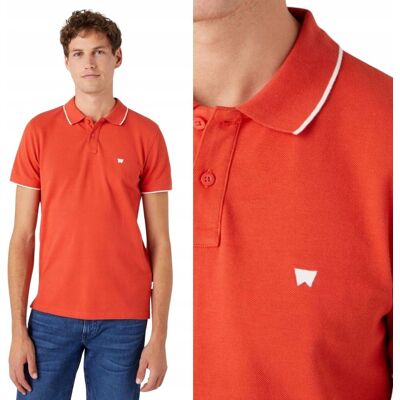 Wrangler POLO SHIRT Paprika CZERWONA SLIM FIT DOPASOWANA POLÓWKA LOGO S Wrangler POLO SHIRT Paprika CZERWONA SLIM FIT DOPASOWANA POLÓWKA LOGO S