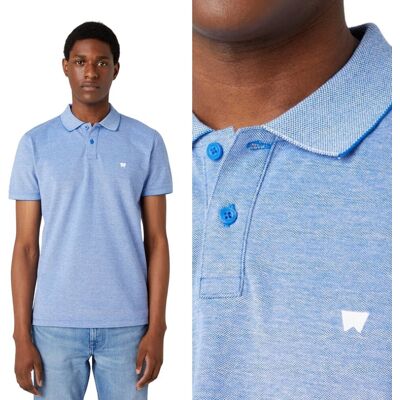 Wrangler REFINED POLO SHIRT Blue BŁĘKITNA POLÓWKA MAŁE LOGO REGULAR M Wrangler REFINED POLO SHIRT Blue BŁĘKITNA POLÓWKA MAŁE LOGO REGULAR M