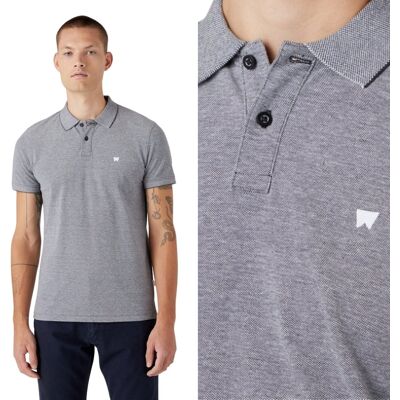 Wrangler REFINED POLO SHIRT Faded Black SZARA POLÓWKA MAŁE LOGO REGULAR S Wrangler REFINED POLO SHIRT Faded Black SZARA POLÓWKA MAŁE LOGO REGULAR S