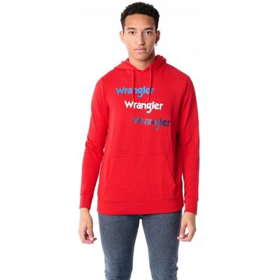 Wrangler REPEAT HOODIE FORMULA RED W6A8HAXWO XXL Wrangler REPEAT HOODIE FORMULA RED W6A8HAXWO XXL