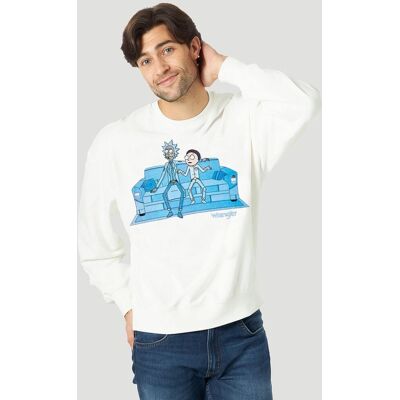 Inny producent Wrangler Rick&Morty; Crew Męska Bluza Klasyczna Nadruk Logo Off White W6R1Hn737-Xl Inny producent Wrangler Rick&Morty; Crew Męska Bluza Klasyczna Nadruk Logo Off White W6R1Hn737-Xl