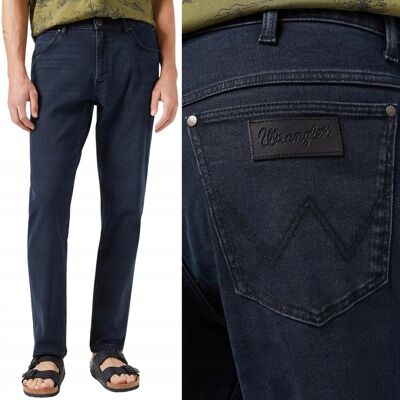 Wrangler River Cloudy Skies Klasyczne Lekko Zwężane Granatowy Dżins W34 L32 Wrangler River Cloudy Skies Klasyczne Lekko Zwężane Granatowy Dżins W34 L32