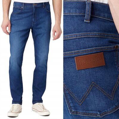 Wrangler River True Tapered Far Away Klasyczne Zwężane Ciemny Dżins W34 L30 Wrangler River True Tapered Far Away Klasyczne Zwężane Ciemny Dżins W34 L30