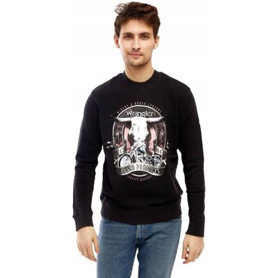 Wrangler SEASONAL CREW FADED BLACK W6D9HMXV6 m Wrangler SEASONAL CREW FADED BLACK W6D9HMXV6 m